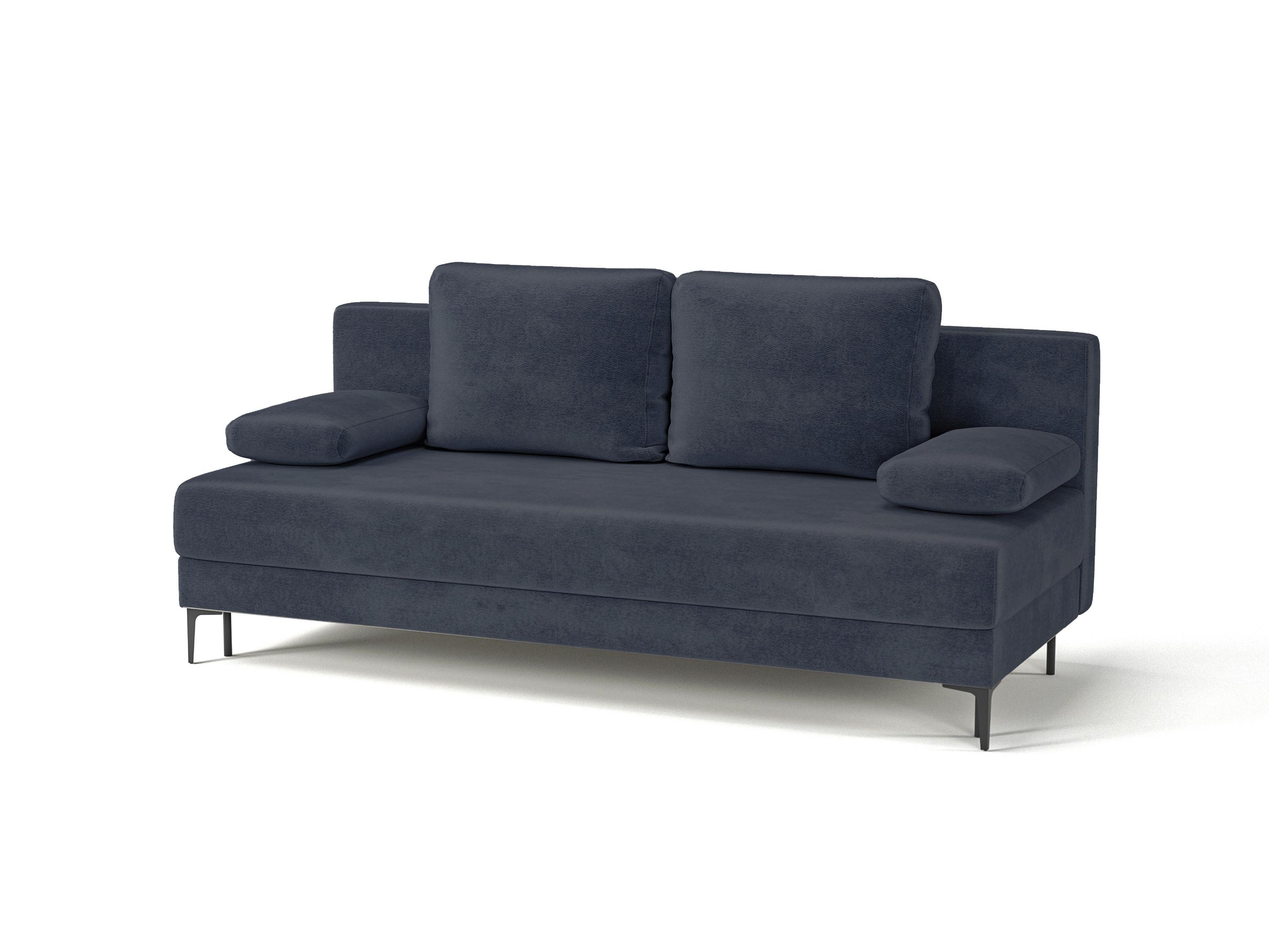 Schlafsofa Leipzig Dunkelblau B: 200cm - Schwarz/Dunkelblau, Design, Textil (200/78,5/88cm) - MID.YOU