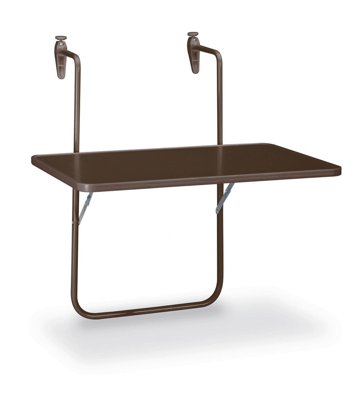 Balkonhängetisch Boy – Balkonhängetisch - Braun, Basics, Metall (60/5/40cm)