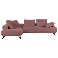 Ecksofa Bolzano - Schwarz/Altrosa, KONVENTIONELL, Textil (240/310cm) - MID.YOU