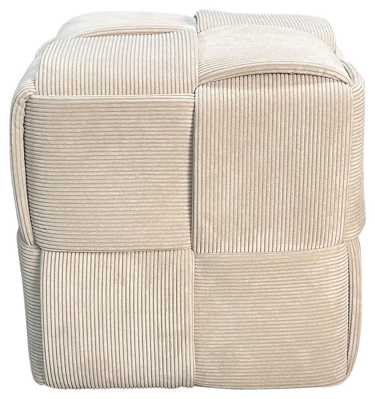 Pouf Urban Beige Gepolstert - Beige, Design, Textil (40/40/40cm) - MID.YOU