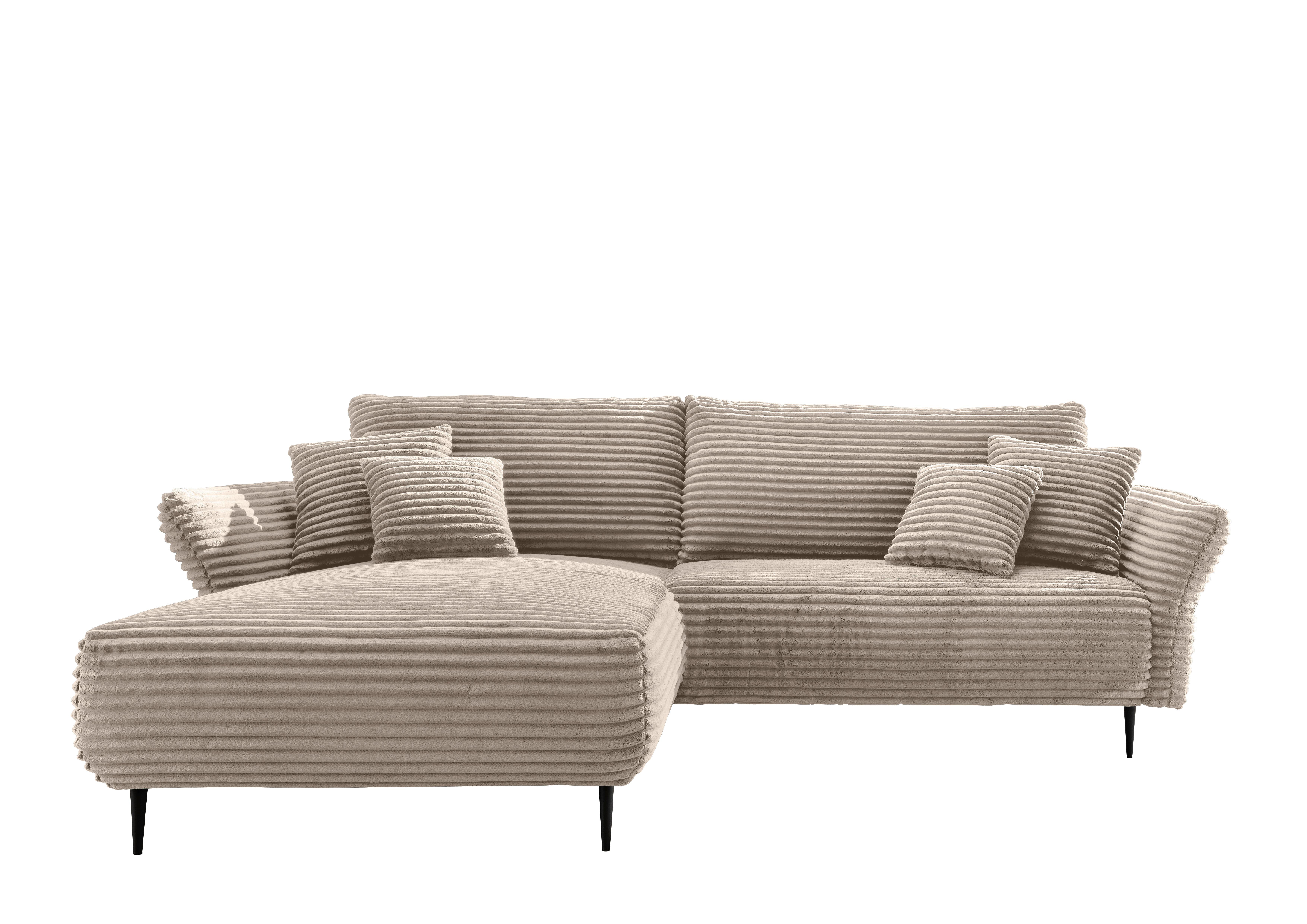 Ecksofa Vanilla Armteile verstellbar Cappuccino  Cord