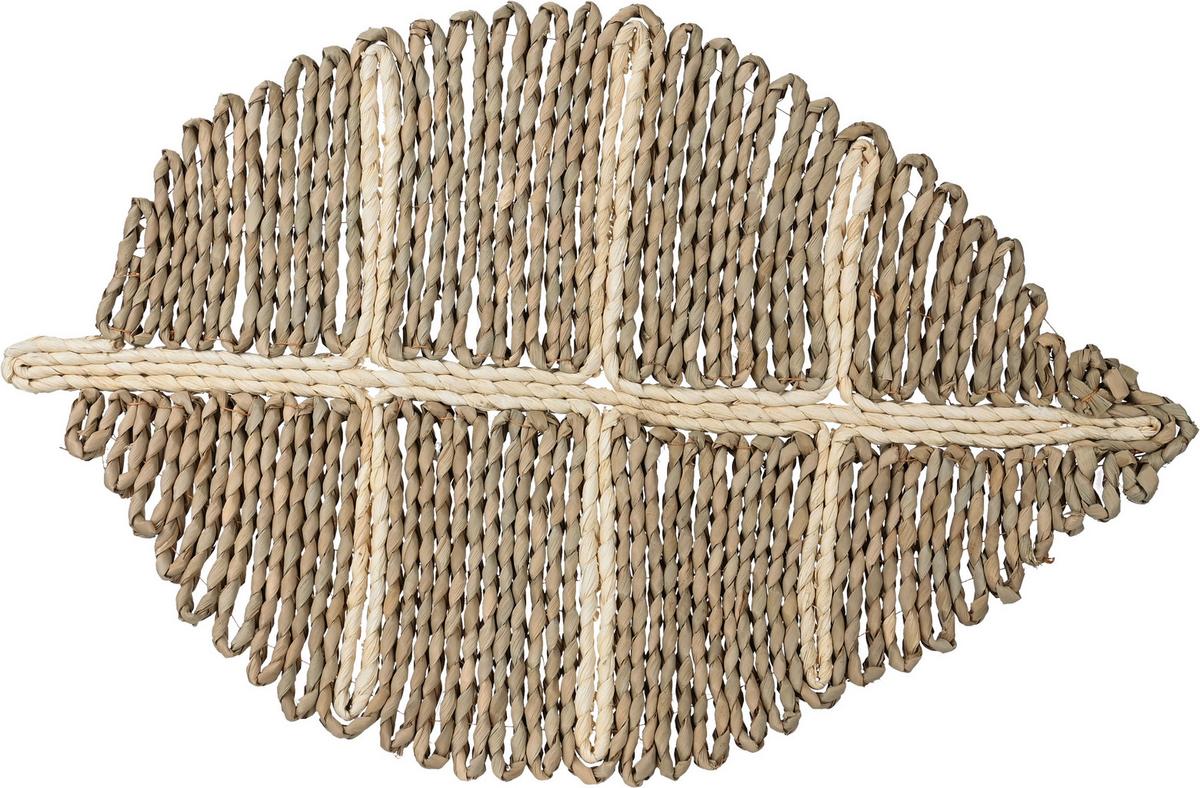 DEKORAČNÝ PODNOS LEAF - prírodná farba, Modern, prírodné materiály (50/1,5/33cm) - Mömax