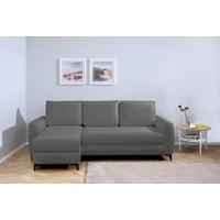 Ecksofa Moli, Dunkelgrau S: 236x148 cm - Dunkelgrau/Schwarz, Design, Textil (236/148cm) - MID.YOU