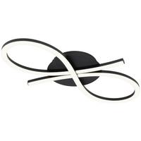 Led Mennyezeti Lámpa Emili - fekete/magasfényű fehér, Modern, műanyag/fém (58/34/5,5cm) - Luca Bessoni