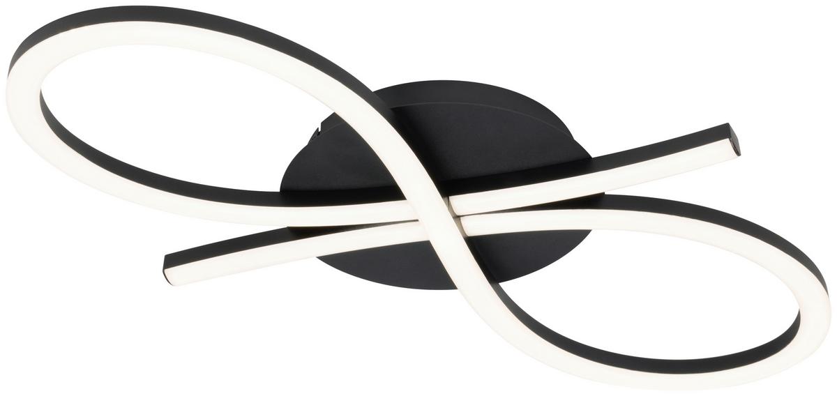 Led Mennyezeti Lámpa Emili - fekete/magasfényű fehér, Modern, műanyag/fém (58/34/5,5cm) - Luca Bessoni