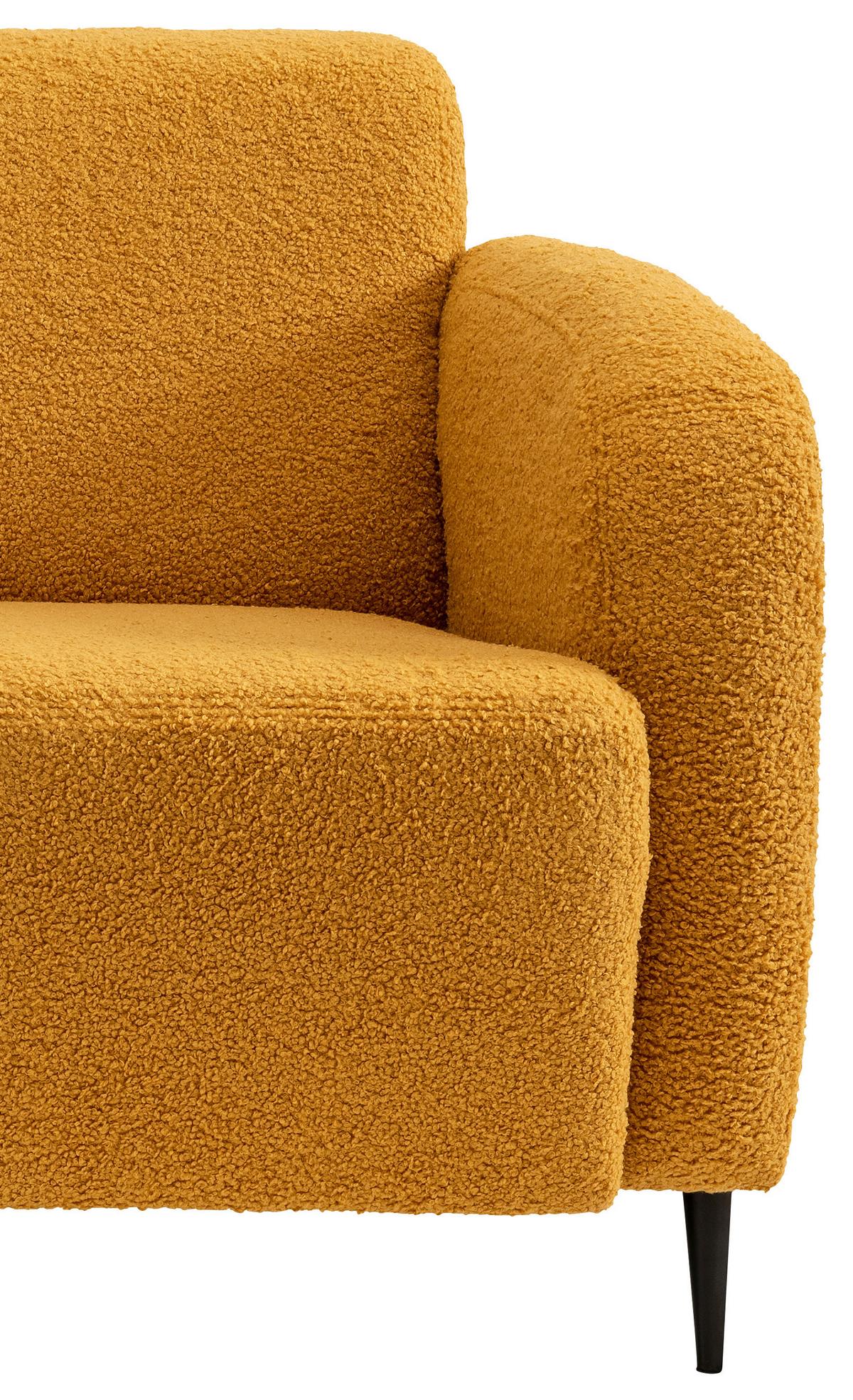 Sitzgarnitur 2-Tlg. Marone Gelb - Gelb/Schwarz, MODERN, Textil (180/76/90cm) - Livetastic