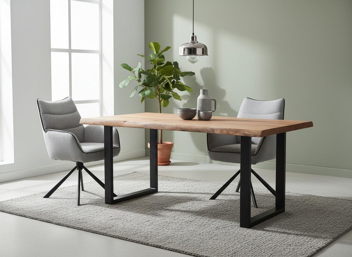 Armlehnstuhl Elodie Grau Sitzfl. 180° Drehbar, B: 60 Cm - Schwarz/Grau, KONVENTIONELL, Textil/Metall (60/92/67cm) - MID.YOU