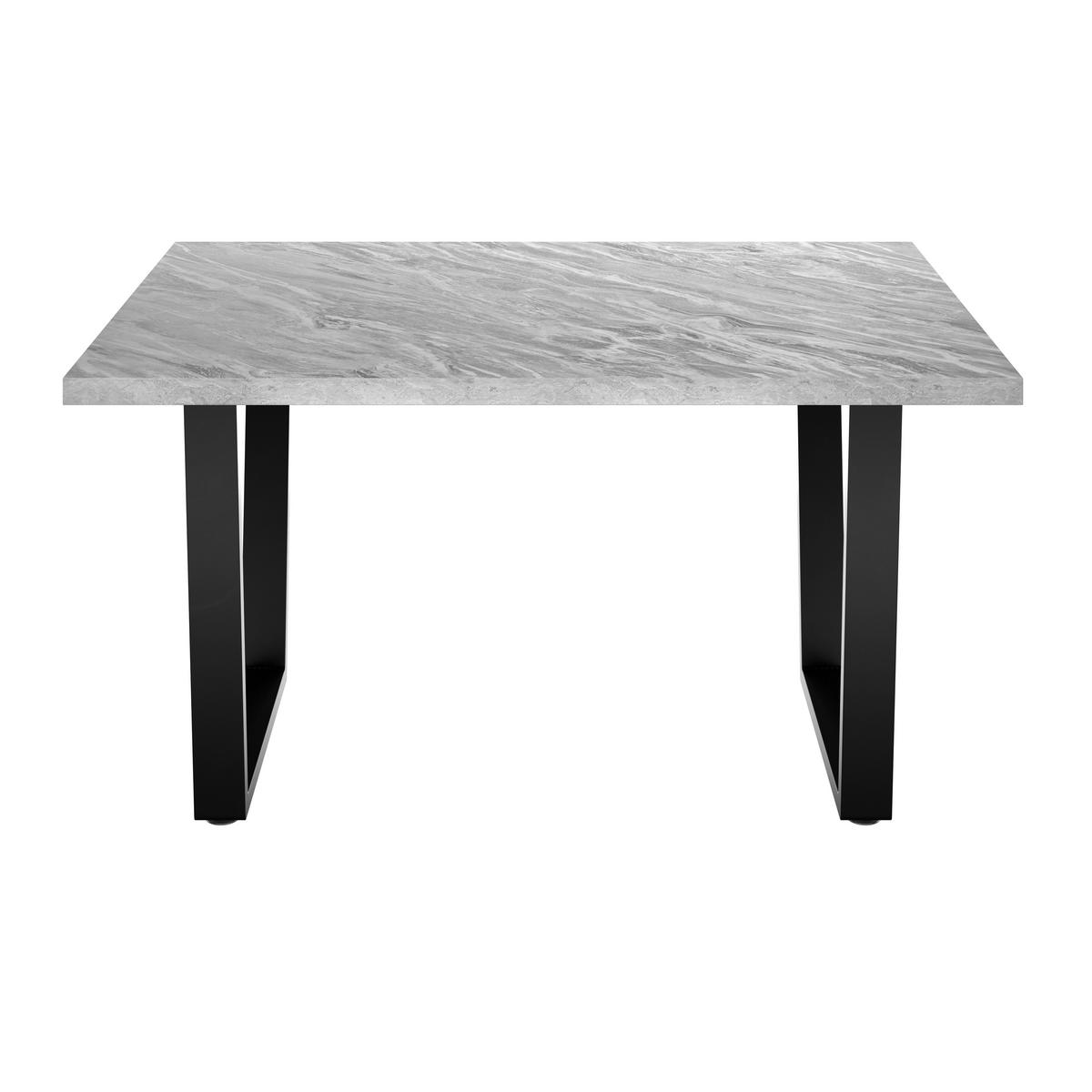 Esstisch Melbourne 140x90cm Grau - Schwarz/Grau, MODERN, Holzwerkstoff/Metall (140/75/90cm)
