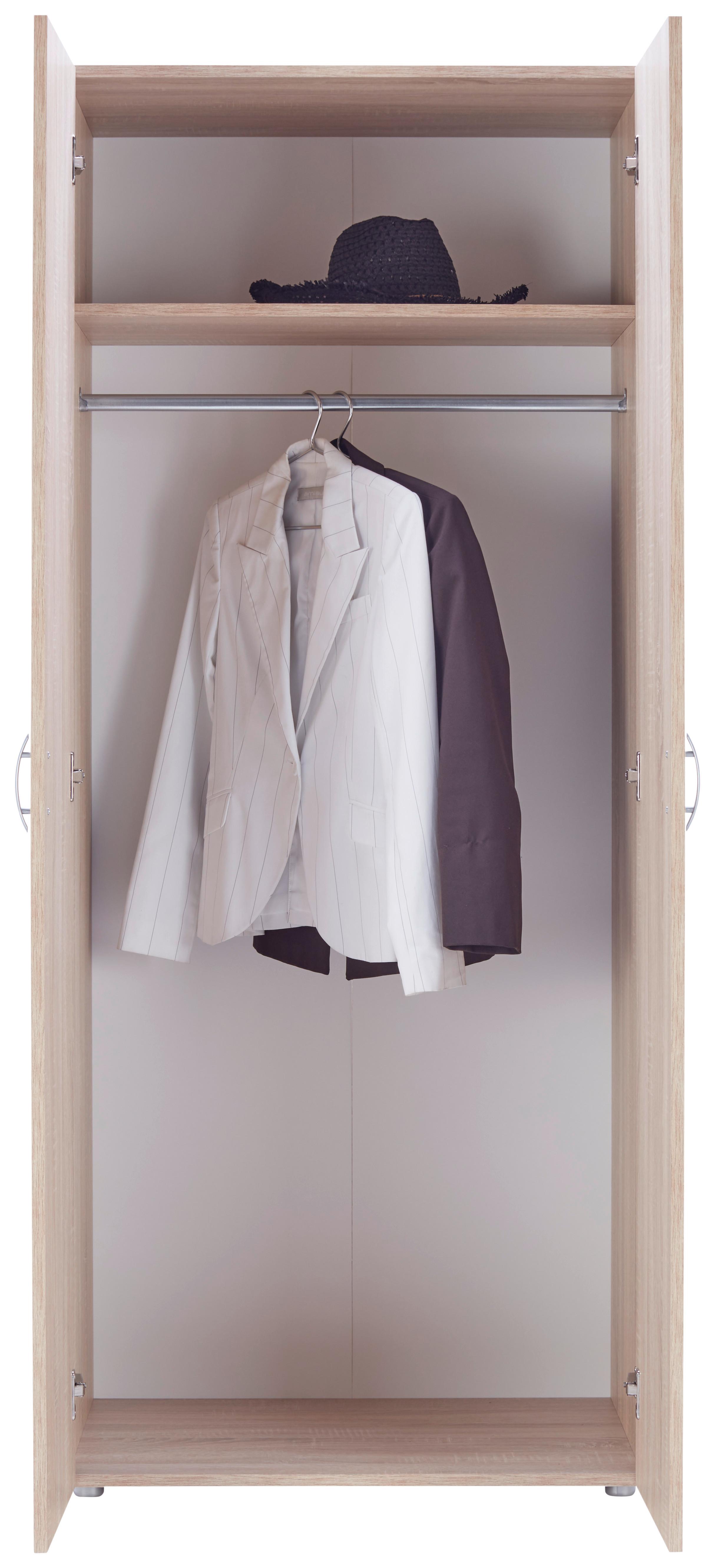 Drehtürenschrank 74cm Basic Sonoma Eiche Dekor - Sonoma Eiche, KONVENTIONELL, Holzwerkstoff (74/179/51,6cm)