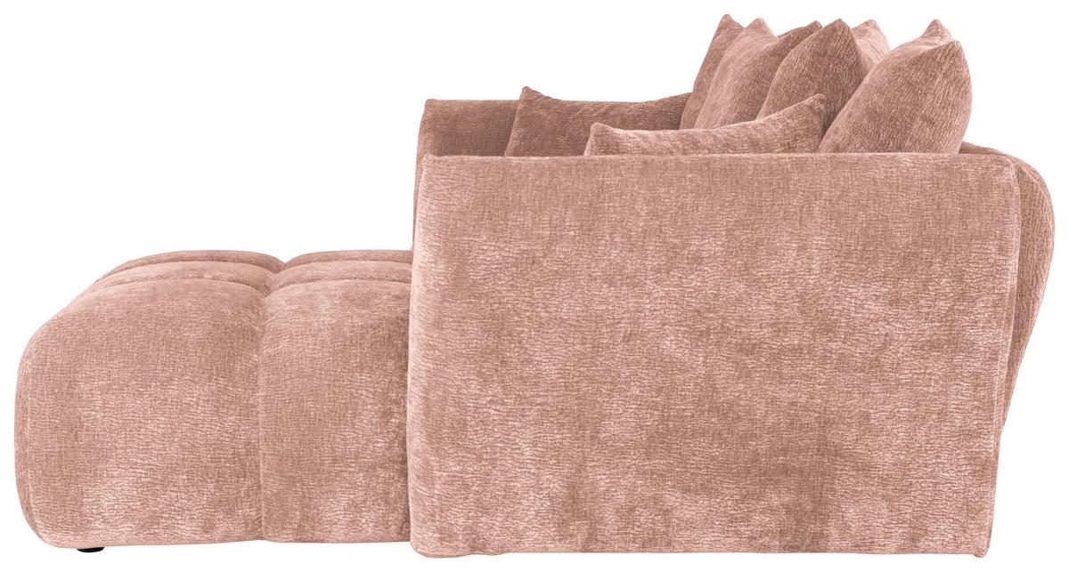 Univerzálna sedačka CAMMELLIO, ružová ženilka, 7 vankúšov - čierna/ružová, Modern, textil (296/189cm) - Mömax