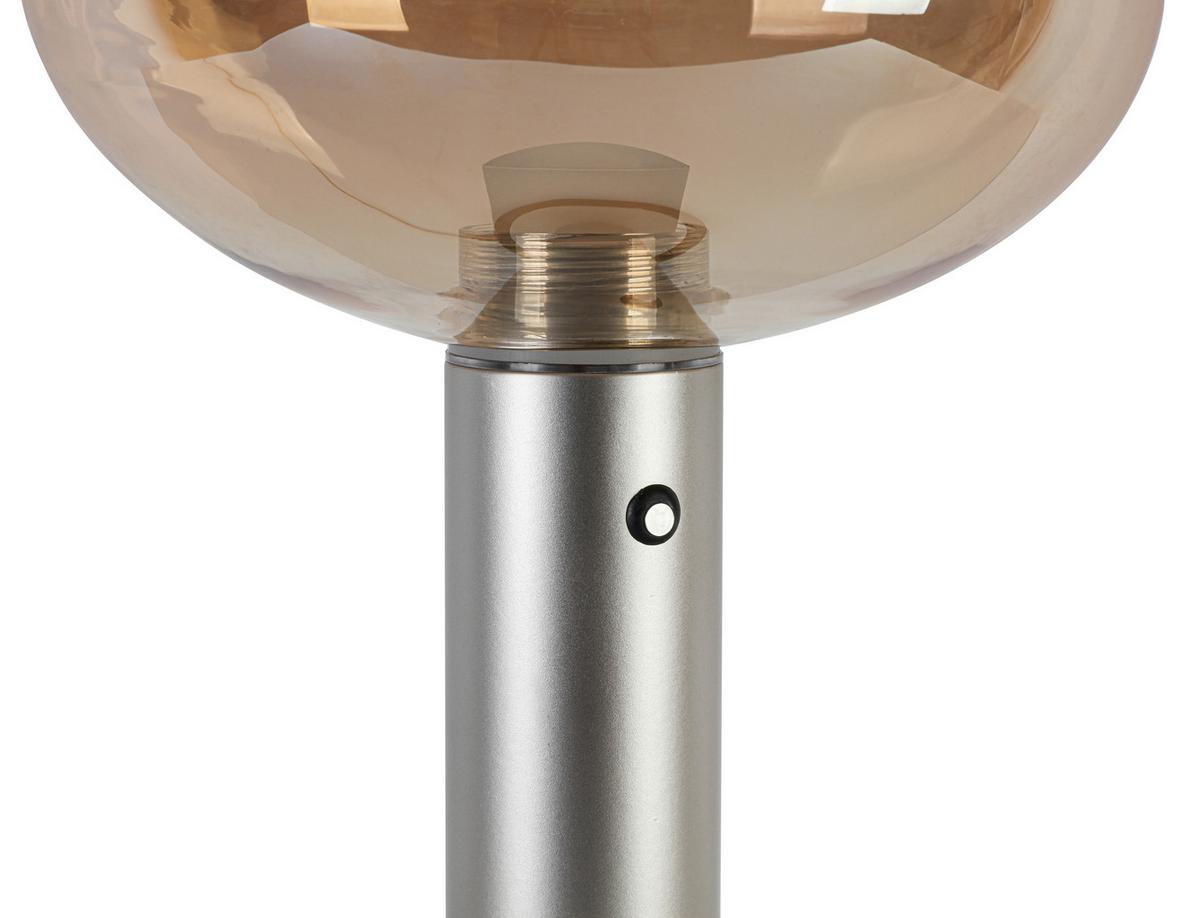 STOLNÍ LAMPA SIOP - jantarové barvy/černá, Moderní, kov/plast (20/38,5cm)