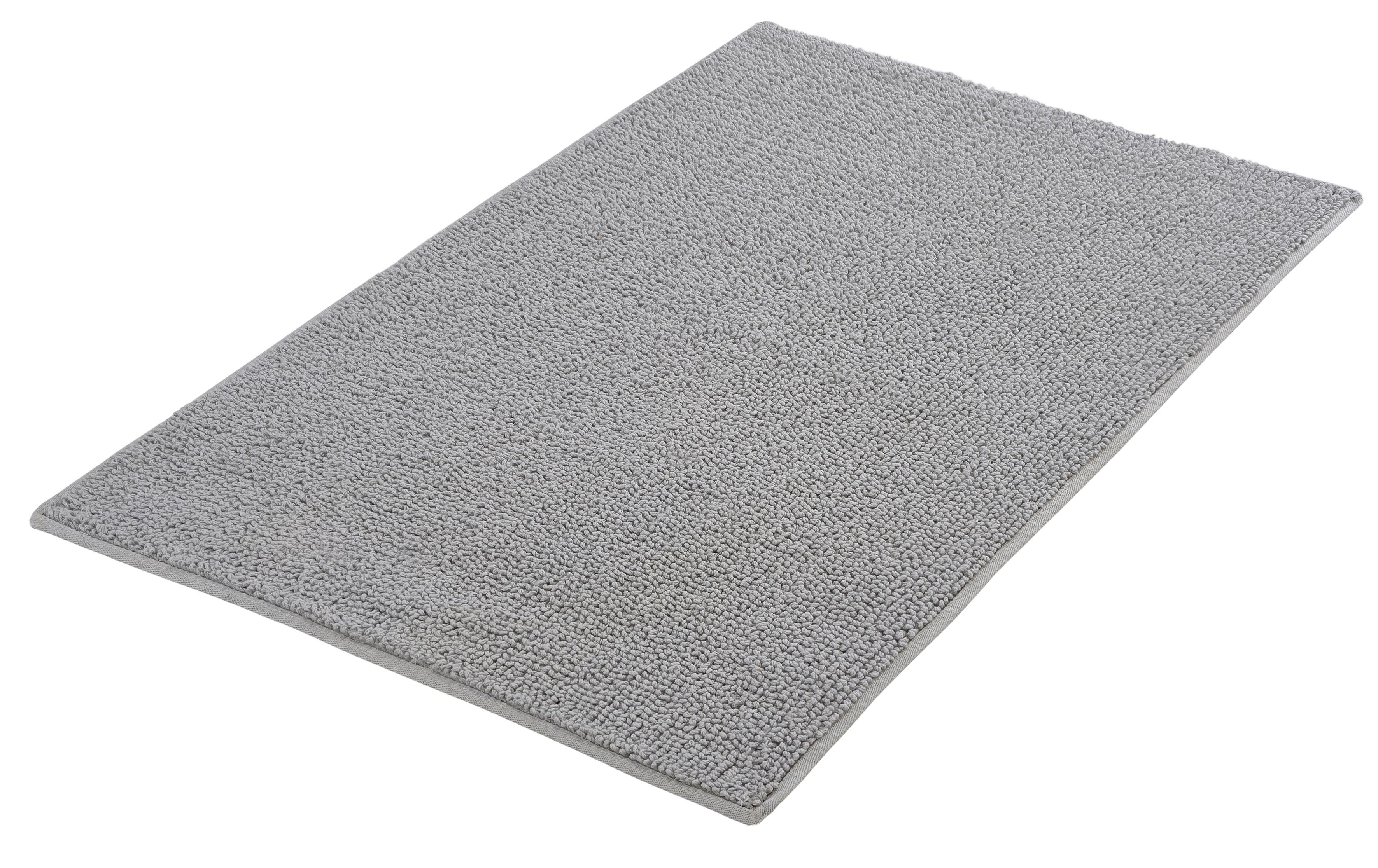 Badteppich Chrissy 65x115 cm Silberfarben, Waschbar - Silberfarben, Basics, Textil (65/115cm) - Kleine Wolke