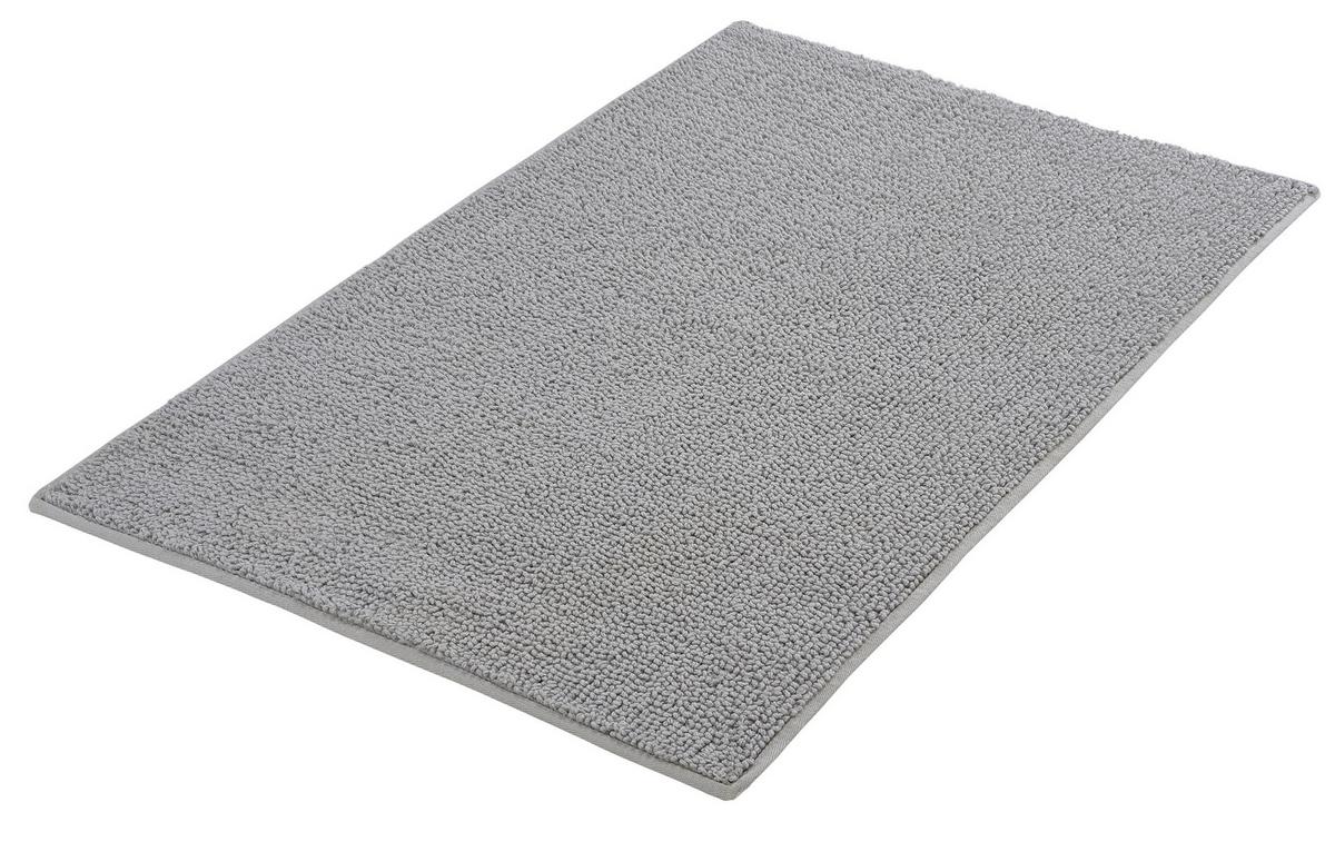 Badteppich Chrissy 65x115 cm Silberfarben, Waschbar - Silberfarben, Basics, Textil (65/115cm) - Kleine Wolke