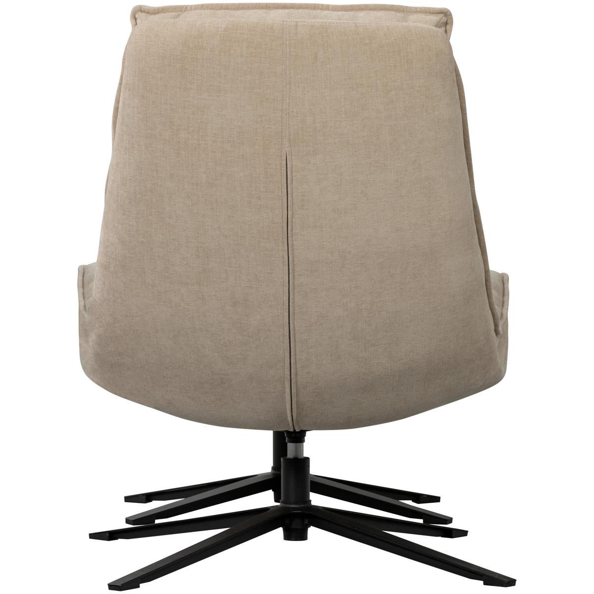 Sesselset Kube Naturfarben B: 77cm - Schwarz/Naturfarben, Design, Textil (77/97/69cm) - Livetastic