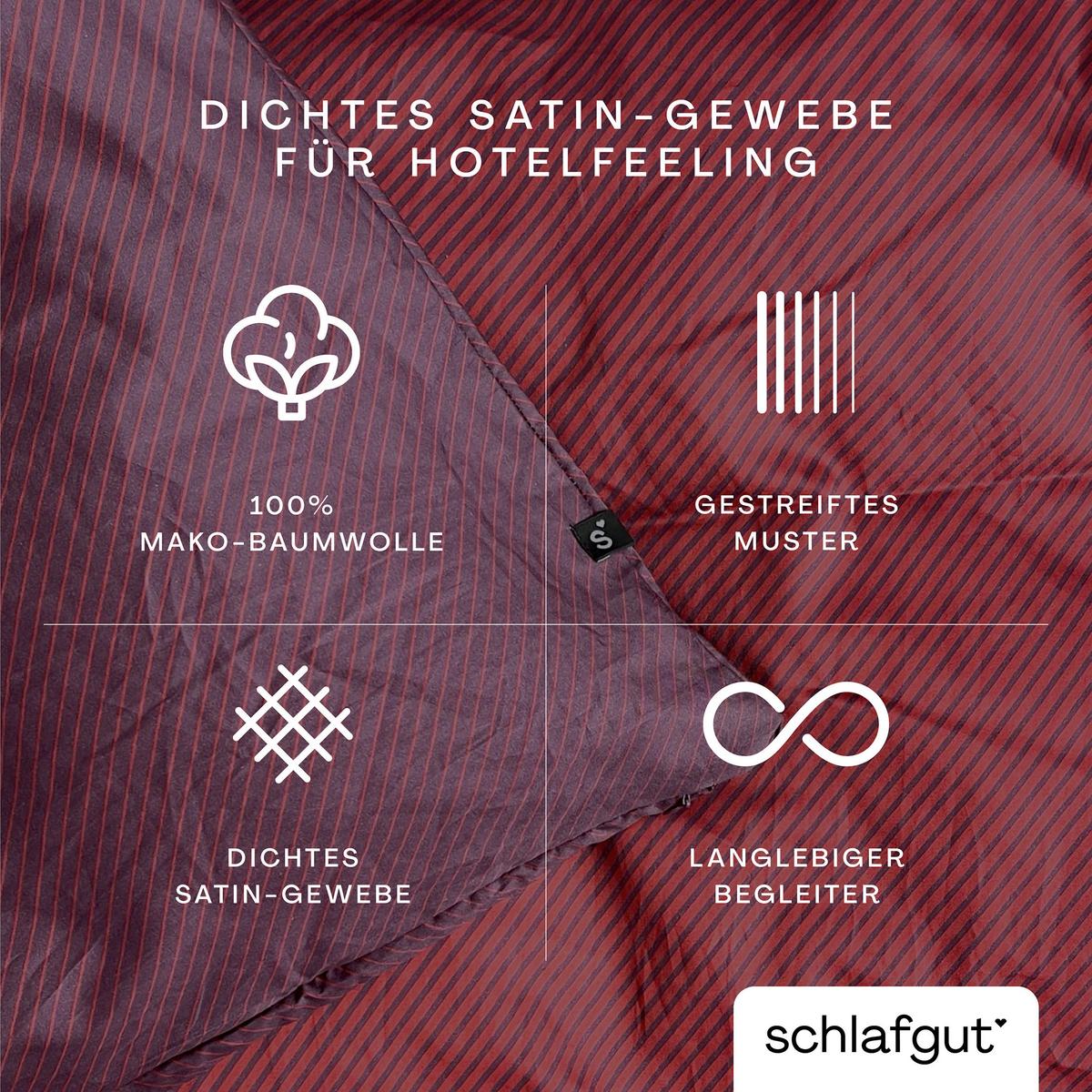 Kopfpolsterbezug Woven Satin Fade - Lila/Rot, Basics, Textil (40/80cm) - Schlafgut