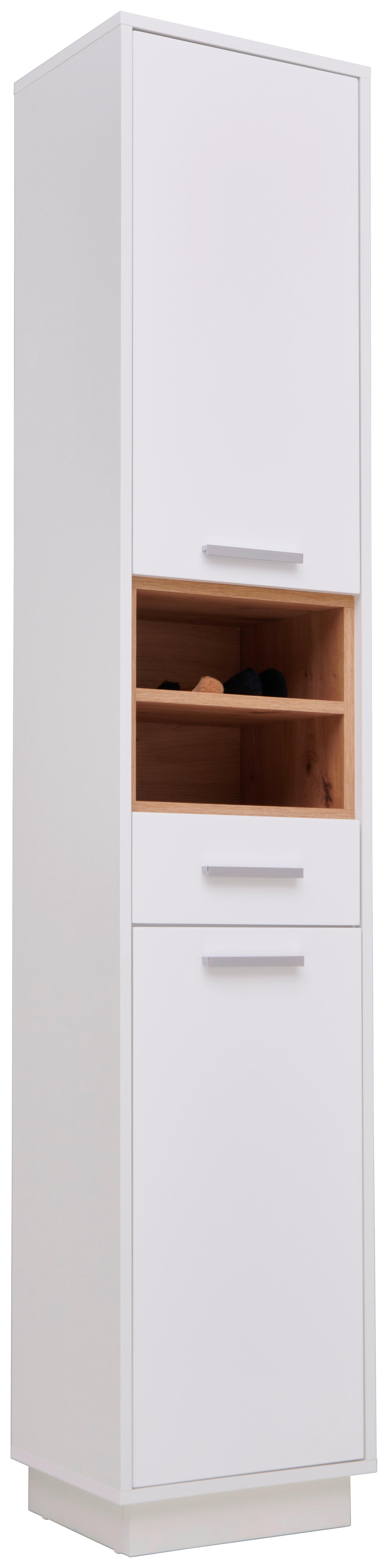 Hochschrank Mit Soft-Close Milano B: 38 cm, Weiß - Weiß, MODERN, Holzwerkstoff (38/190/30cm)