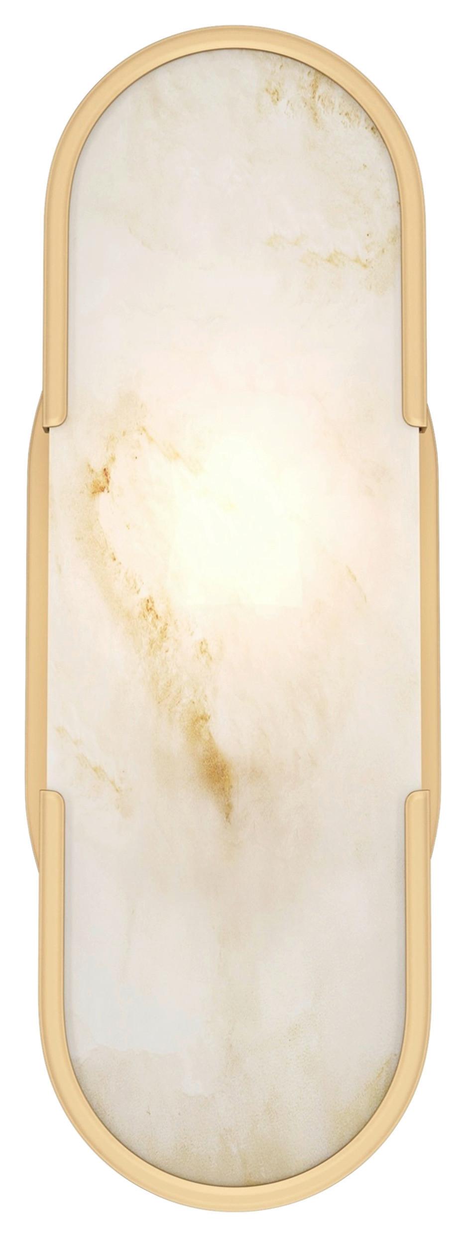 Wandleuchte Marmo - Goldfarben, Basics, Stein/Metall (9,6/29,5/12cm) - MAYTONI