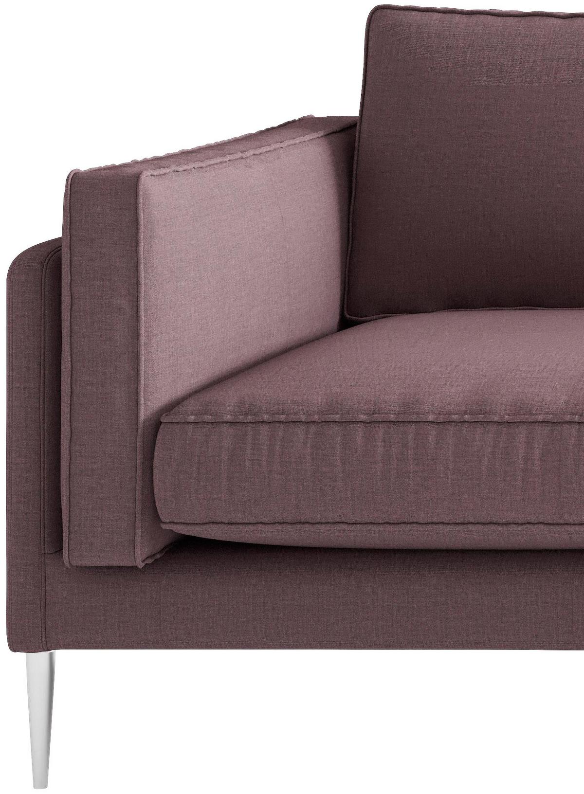 Sitzgarnitur Austin - Edelstahlfarben/Rot, Design, Textil - Livetastic