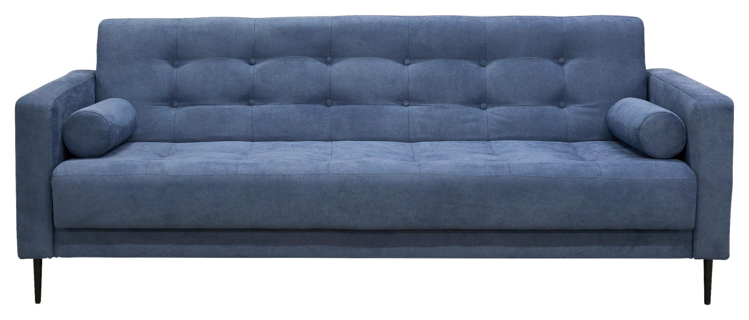 Schlafsofa Seattle Blau B: 223cm - Blau/Schwarz, Design, Textil (223/89/86cm) - P & B