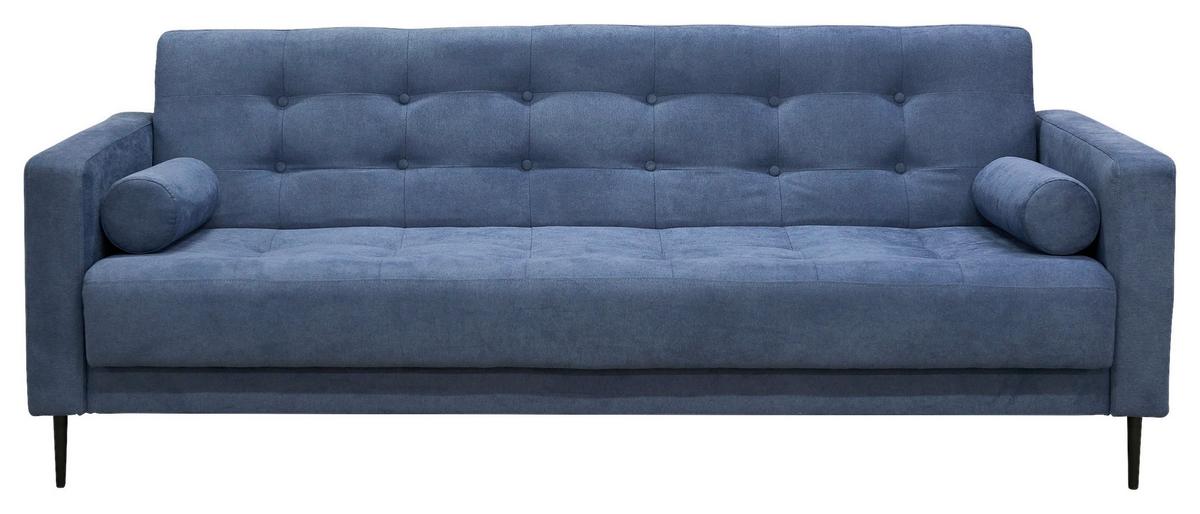 Schlafsofa Seattle Blau B: 223cm - Blau/Schwarz, Design, Textil (223/89/86cm) - P & B