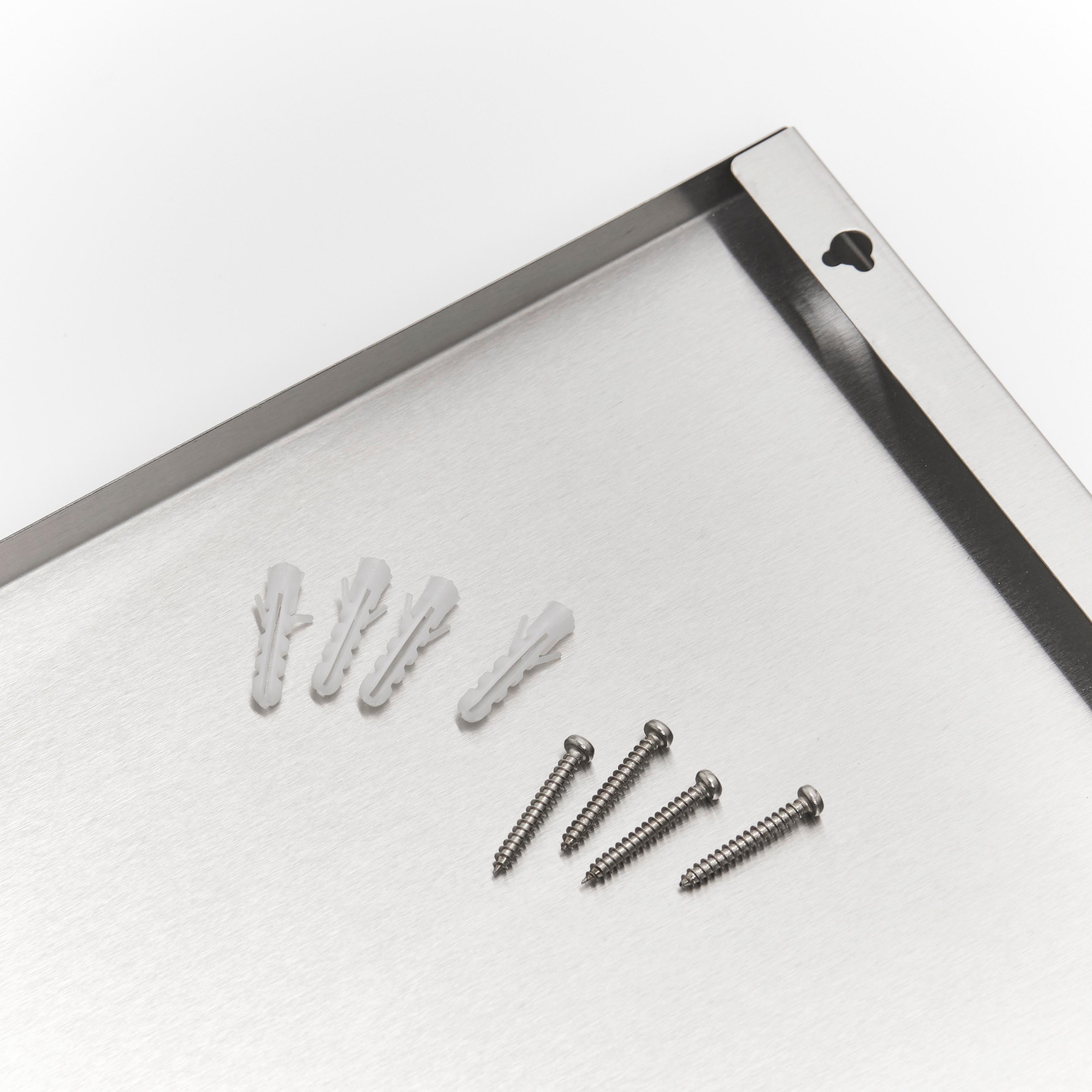 Magnettafel Weiß B: 40 cm - Silberfarben/Weiß, Basics, Metall (40/60/1,4cm) - Zeller Present
