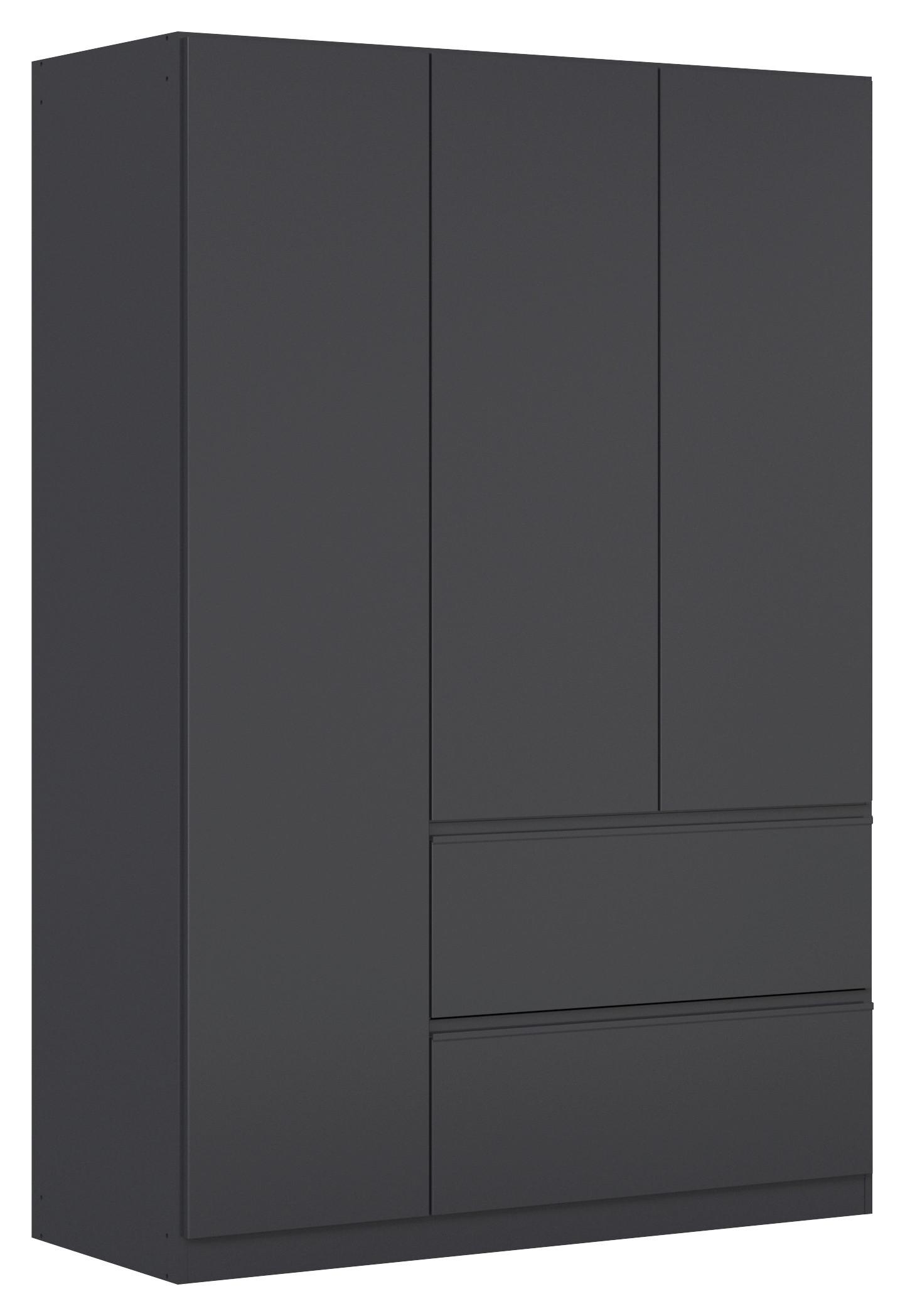 Drehtürenschrank Costa Grau B: 136 cm - Grau, MODERN, Holzwerkstoff (136/197/54cm) - Rauch Möbel