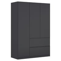 Drehtürenschrank Costa Grau B: 136 cm - Grau, MODERN, Holzwerkstoff (136/197/54cm) - Rauch Möbel