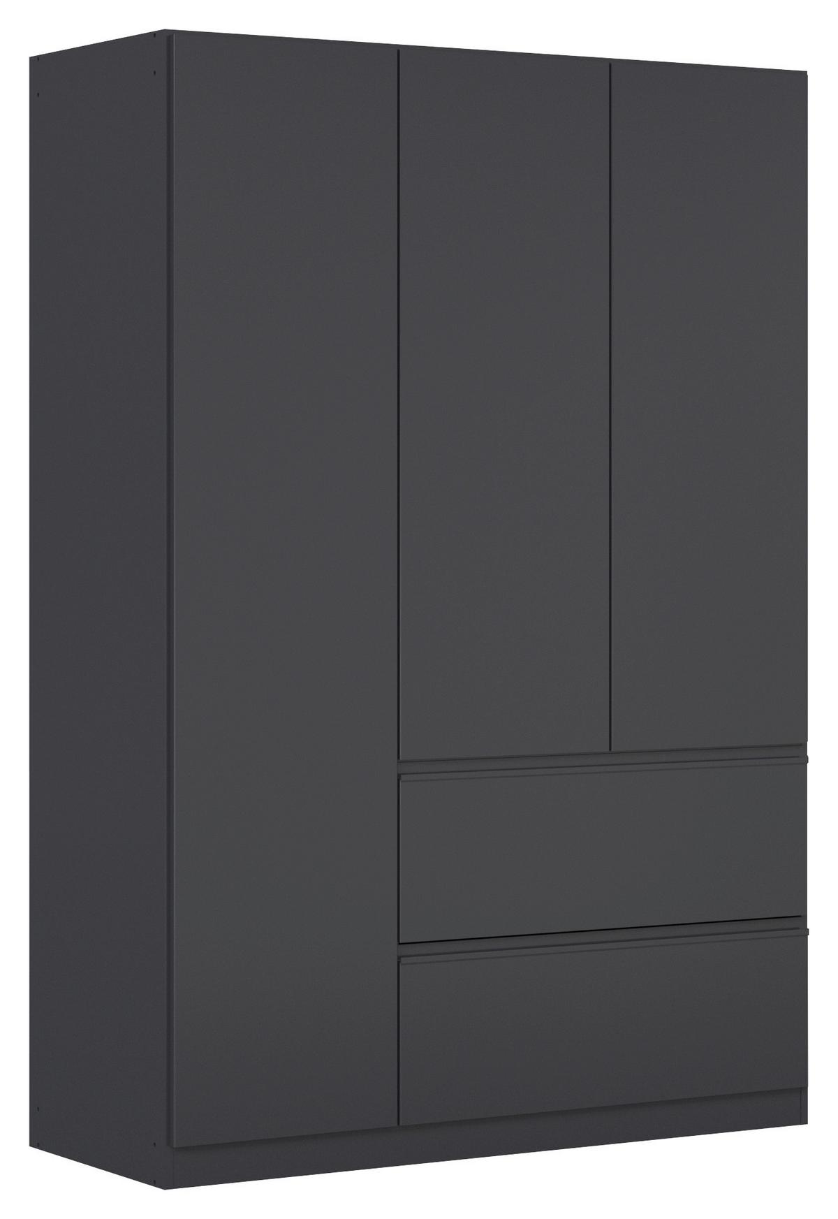 Drehtürenschrank Costa Grau B: 136 cm - Grau, MODERN, Holzwerkstoff (136/197/54cm) - Rauch Möbel