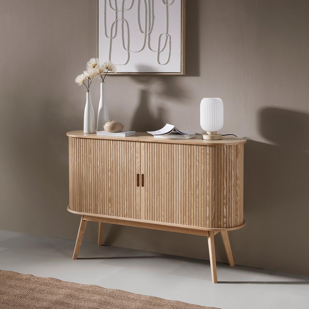 Komoda Skandy - prírodná farba, Modern, drevo/kompozitné drevo (120/80/35cm) - Premium Living