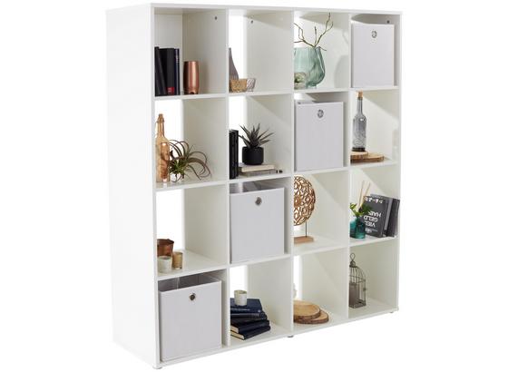 Polc Berni - Fehér, modern, Faalapú anyag (158/158/34cm) Polc Berni - Fehér, modern, Faalapú anyag (158/158/34cm)