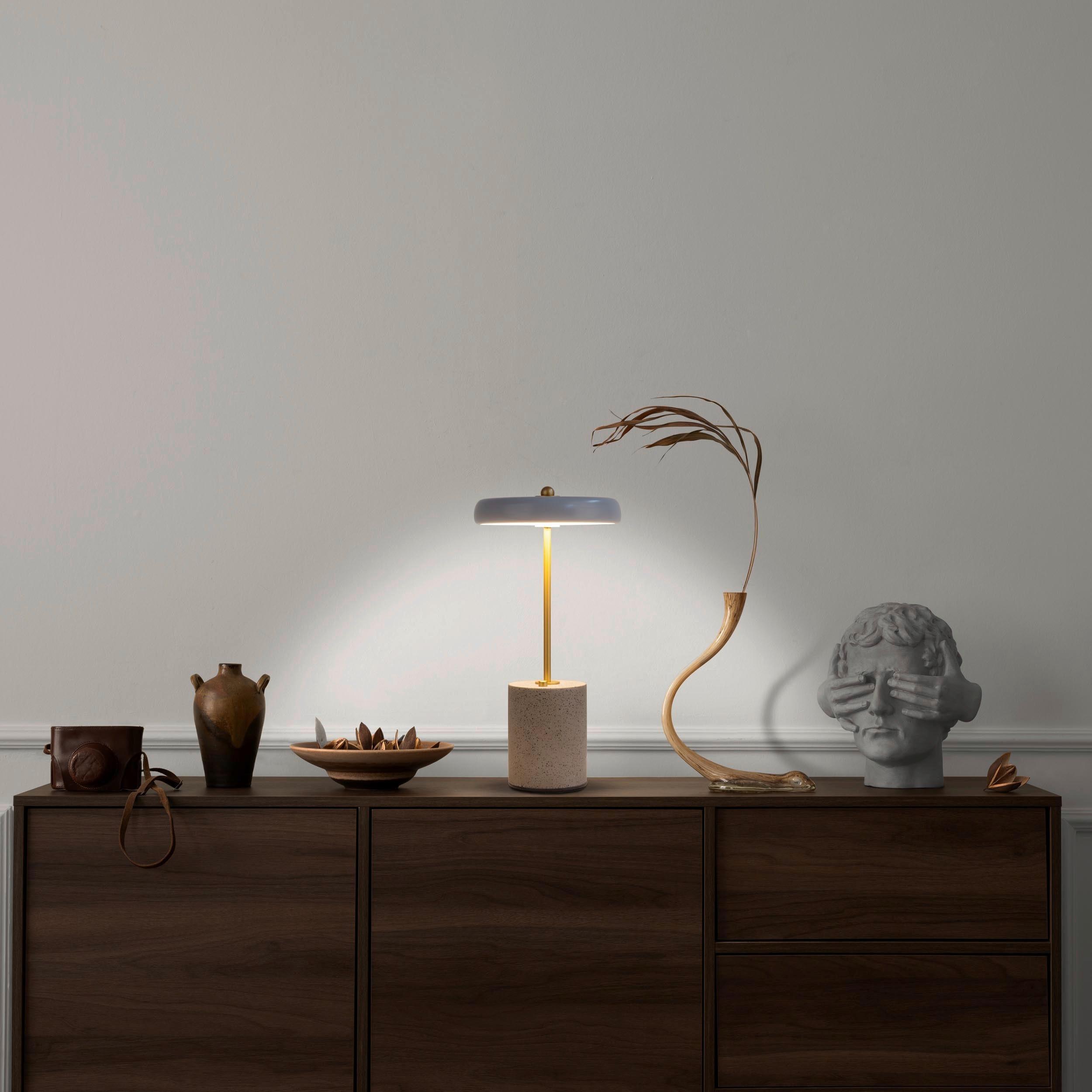 Akku-Tischleuchte 5306416 - Goldfarben/Grau, Design, Metall (15/30cm) - Näve