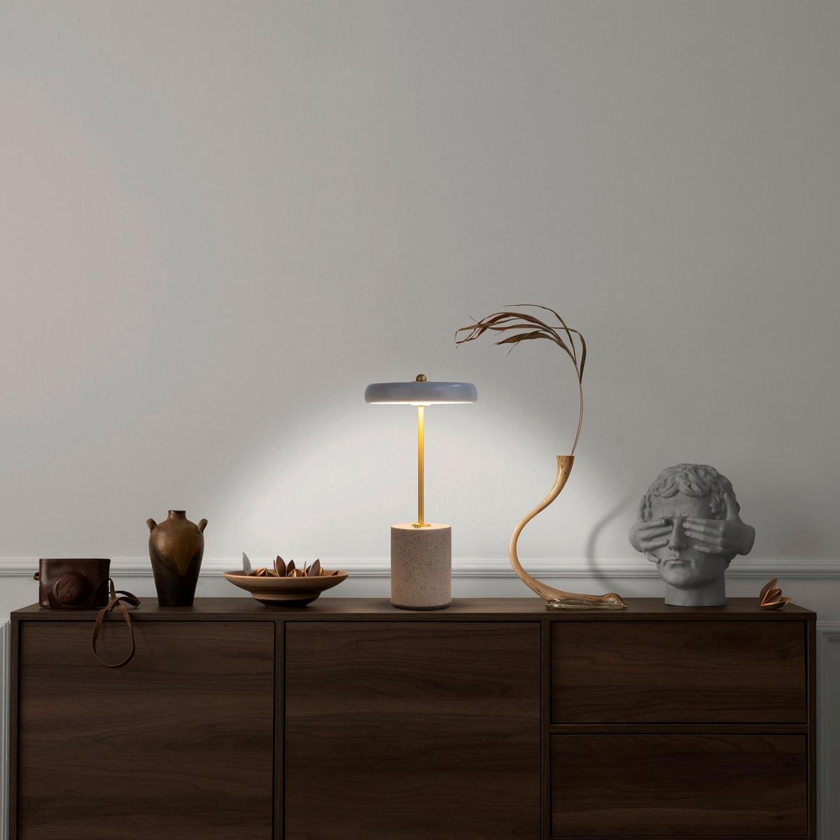Akku-Tischleuchte 5306416 - Goldfarben/Grau, Design, Metall (15/30cm) - Näve