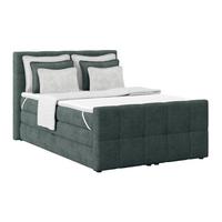 Boxspringbett mit Topper und Bettkasten 140x200 Medino - Blaugrau, KONVENTIONELL, Holz/Holzwerkstoff (140/200cm)