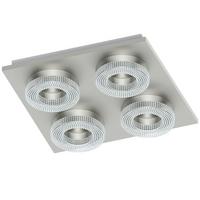 Led-deckenleuchte Fradelo 95664 - Silberfarben, Design, Kunststoff/Metall (28/28/6cm) - Eglo