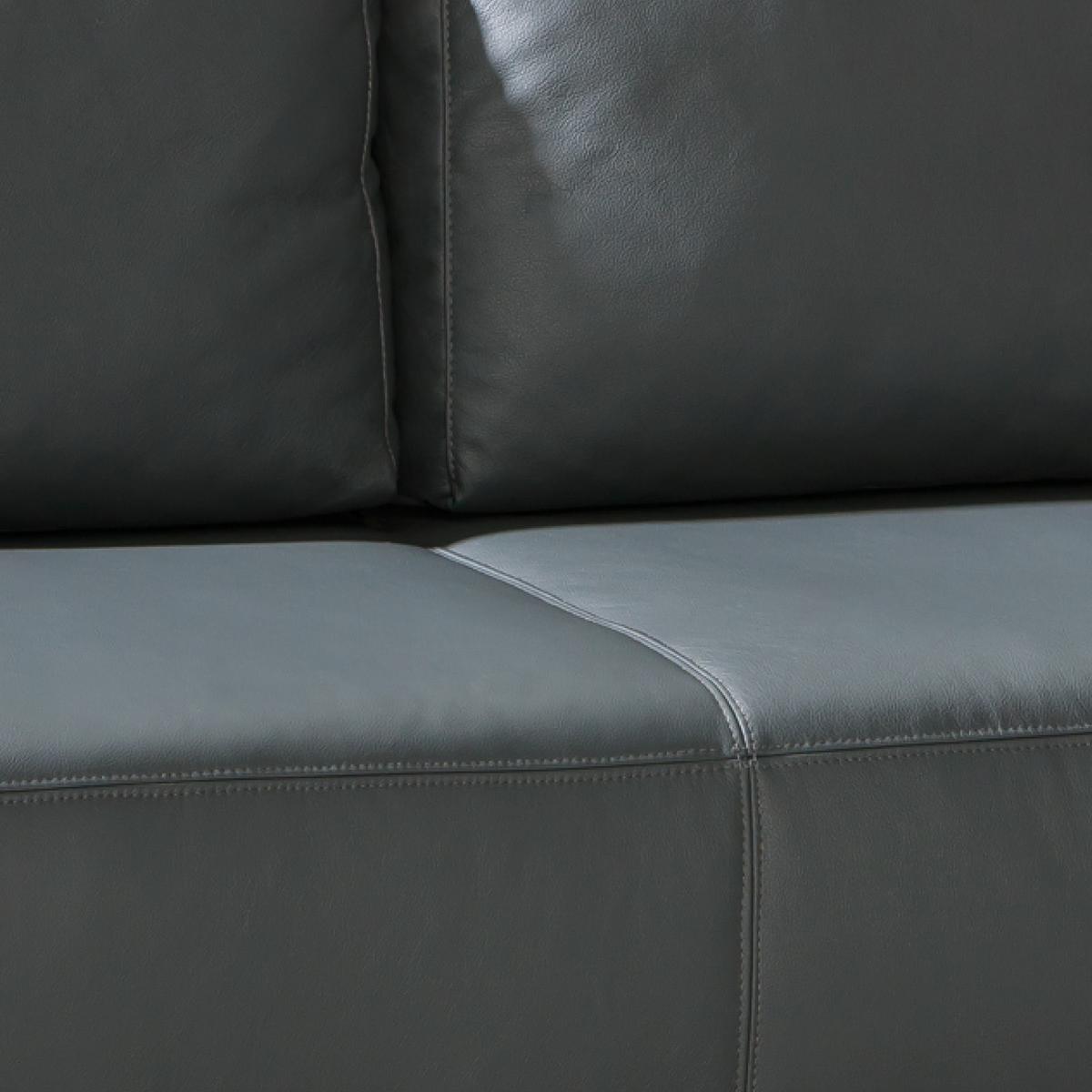 2-sitzer-sofa Mit Schlaffunkt. + Nikita Anthrazit Leder - Chromfarben/Anthrazit, KONVENTIONELL, Leder (195/85/90cm) - Livetastic
