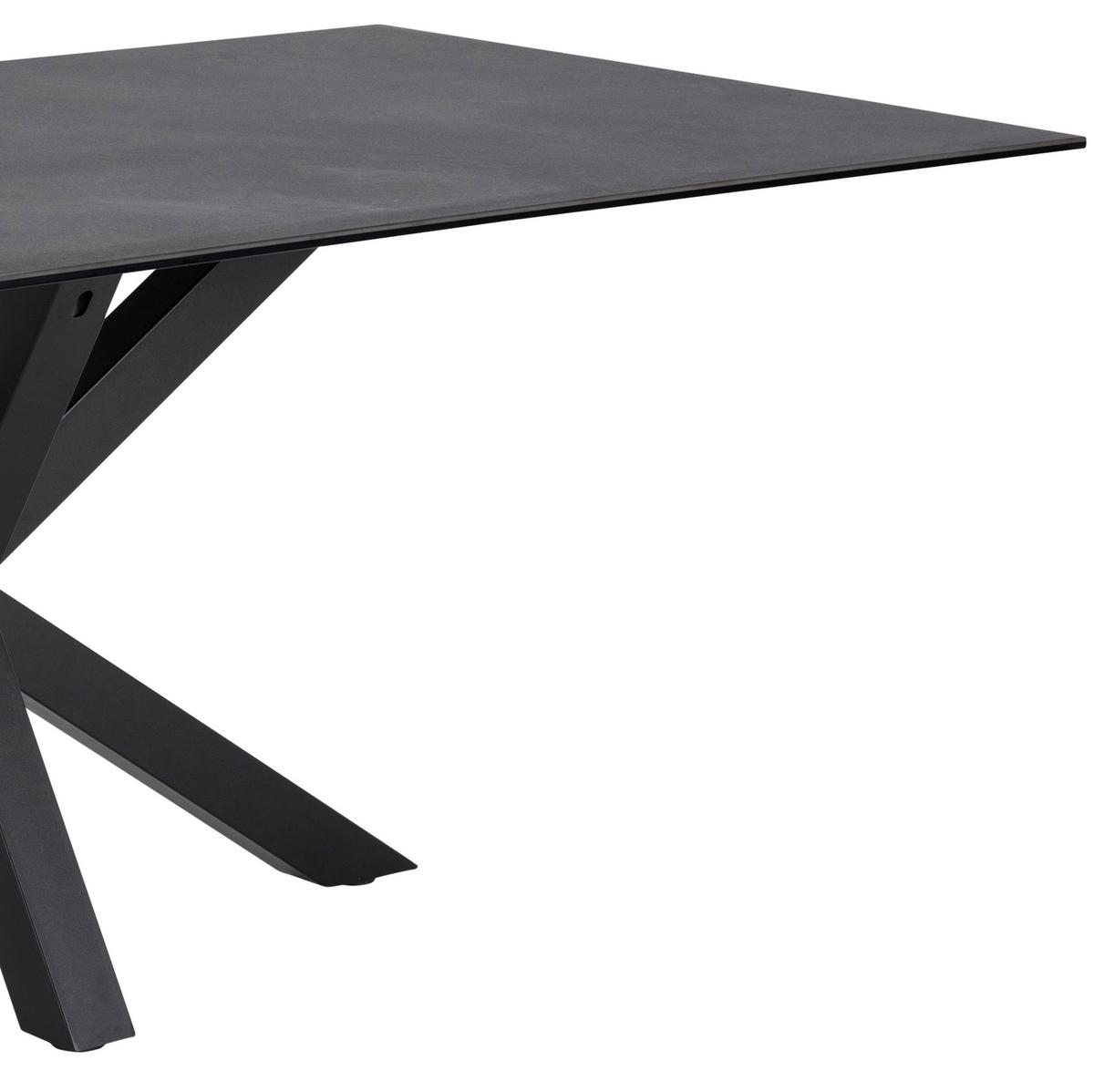 Esstisch Heaven 160x90 Cm Schwarz - Schwarz, KONVENTIONELL, Keramik/Metall (160/90/75,5cm) - Livetastic