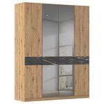 Drehtürenschrank Versitiy-D Eiche Artisan/Marmoroptik 4trg - Eiche Artisan, Trend, Holzwerkstoff (181/229/54cm) - James Wood