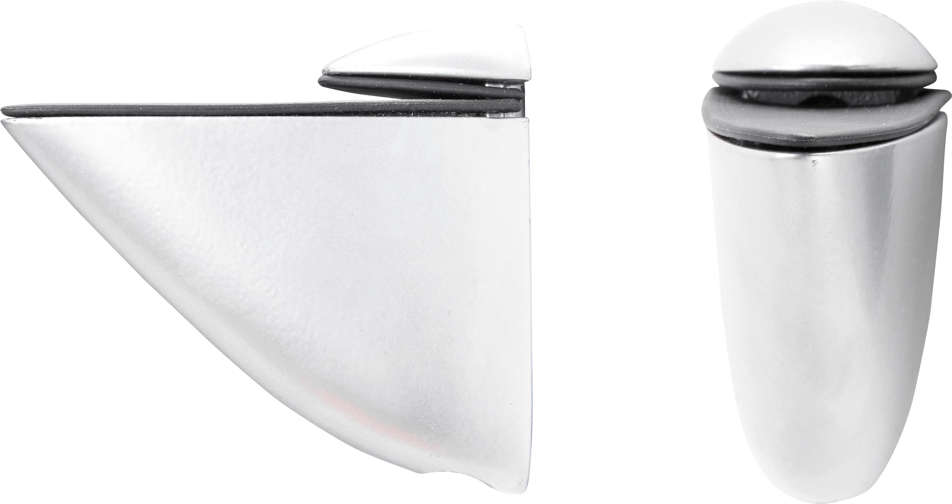 Wandhalter X-Tra 2 Alufarben BxH: 7,6x6,5 cm - Alufarben, Basics, Kunststoff/Metall (7,6/5,5cm) - Homezone