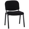 Besucherstuhl Xt 600 Sw Stapelbar Schwarz Bis 100 Kg - Schwarz, Basics, Textil/Metall (58/84/41cm) - MID.YOU