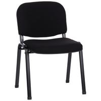 Besucherstuhl Xt 600 Sw Stapelbar Schwarz Bis 100 Kg - Schwarz, Basics, Textil/Metall (58/84/41cm) - MID.YOU