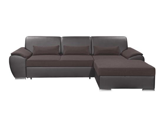 Wohnlandschaften In L-Form Antara 277x173 cm - Dunkelbraun/Silberfarben, Design, Textil (277/173cm) - Carryhome Wohnlandschaften In L-Form Antara 277x173 cm - Dunkelbraun/Silberfarben, Design, Textil (277/173cm) - Carryhome