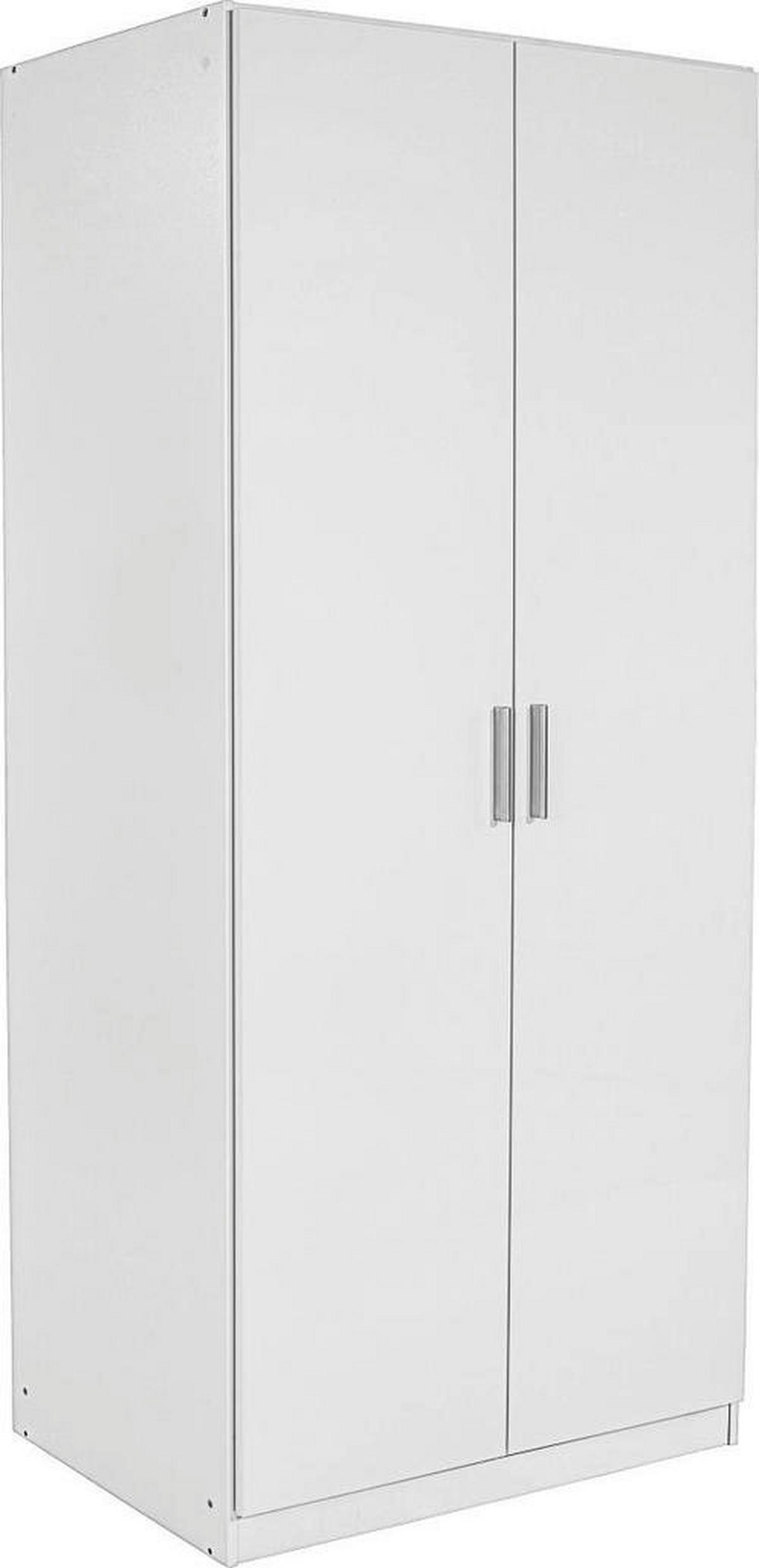 ŠATNÍKOVÁ SKRIŇA CELLE - biela/biela s vysokým leskom, Modern, kompozitné drevo/plast (91/197/54cm)