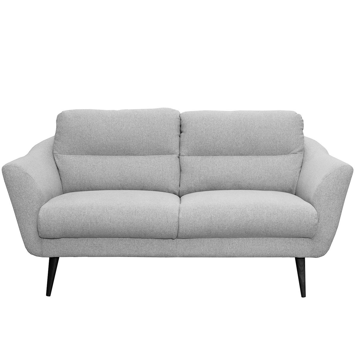 2,5-Sitzer Tromso Hellgrau B: 187 cm - Hellgrau/Schwarz, Design, Textil (187/87/88cm) - Livetastic