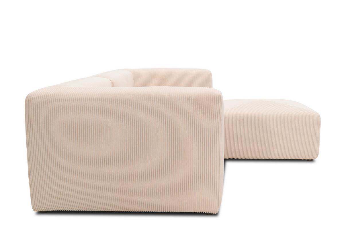 Ecksofa Creme B: 216 Cm - Creme/Schwarz, Design, Textil (216/69/193cm) - MID.YOU