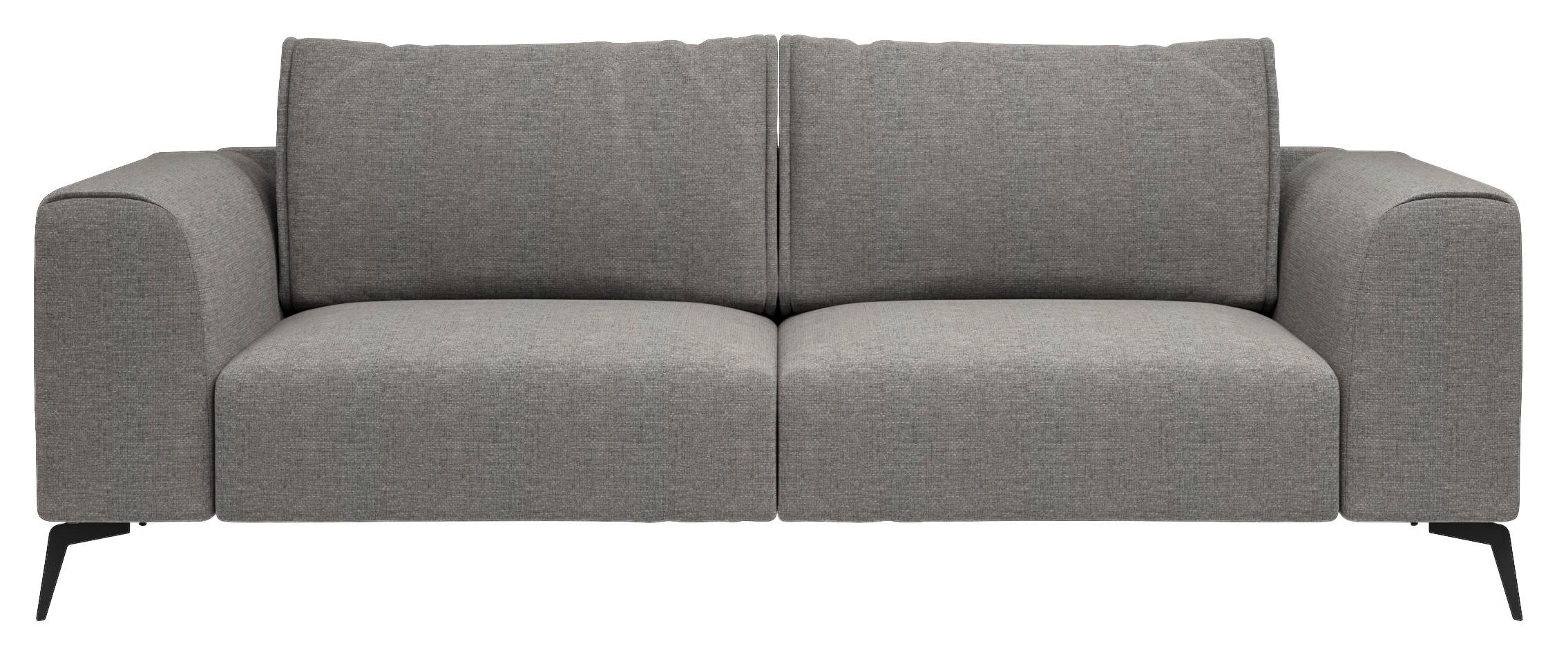 3-Sitzer-Sofa Seul Beige - Dunkelgrau/Schwarz, Design, Holz/Textil (246/87/88cm) - MID.YOU