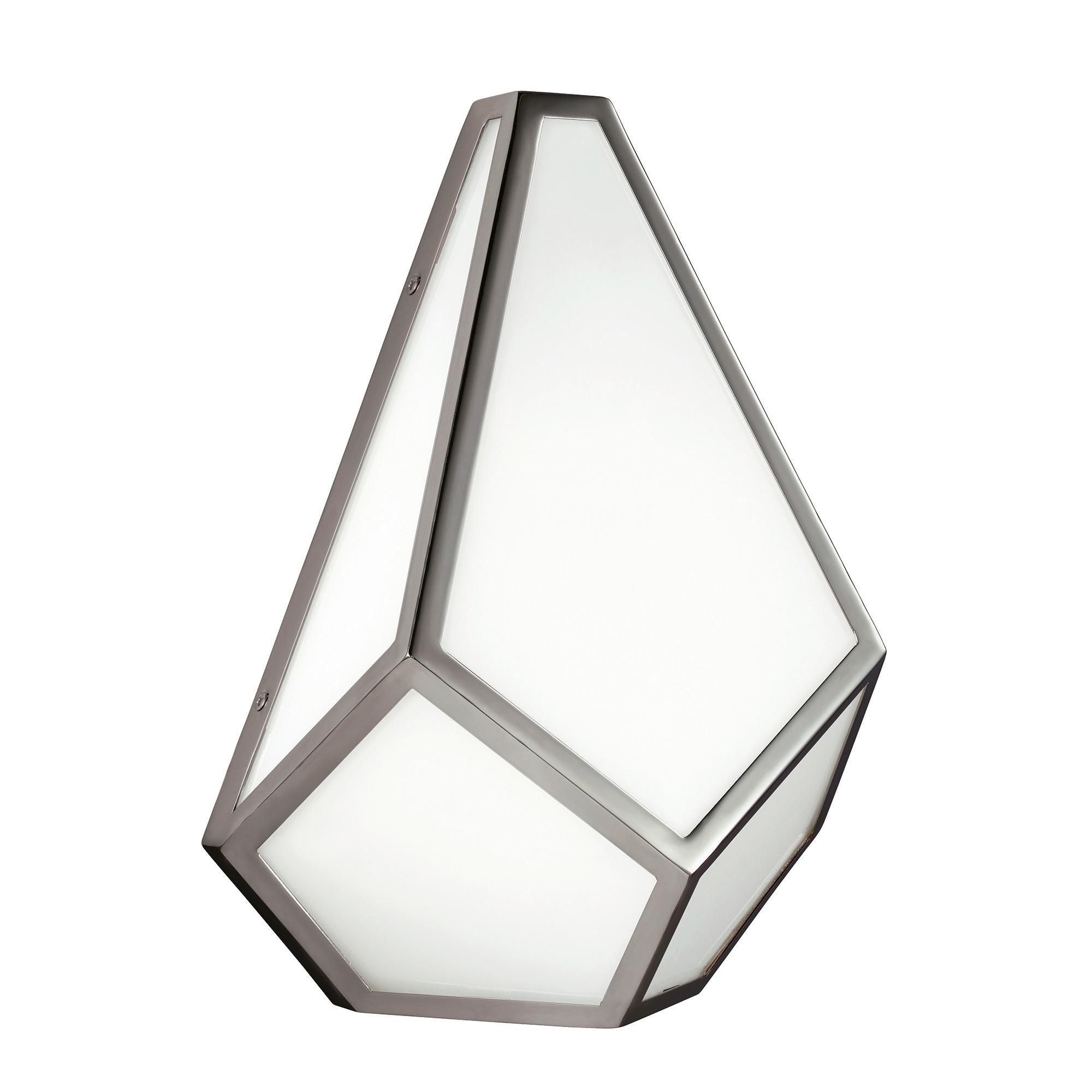 Wandleuchte Fe-Diamond1 - Nickelfarben, Basics, Metall (22,9/13,3/30,5cm) - Elstead Lighting