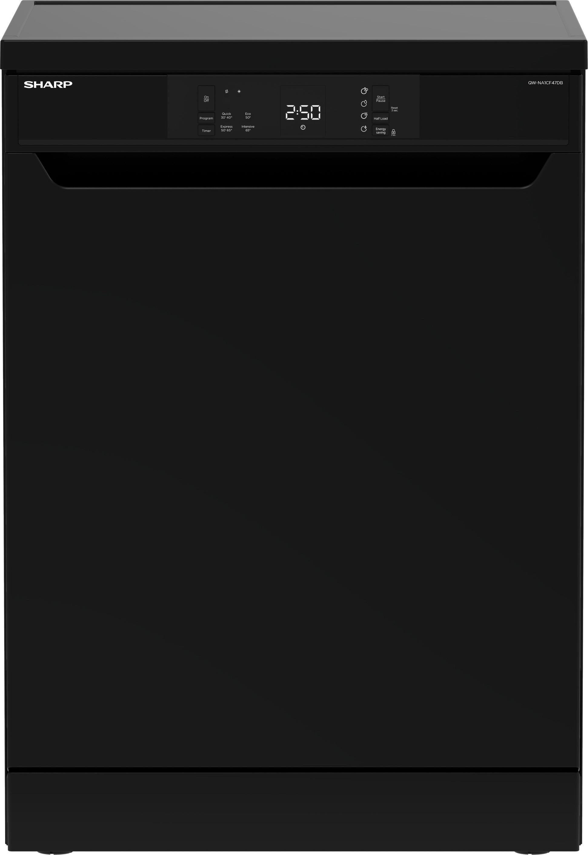 Geschirrspüler Qw-Na1cf47db-De - Schwarz, Basics, Kunststoff (60/85/60cm) - Sharp