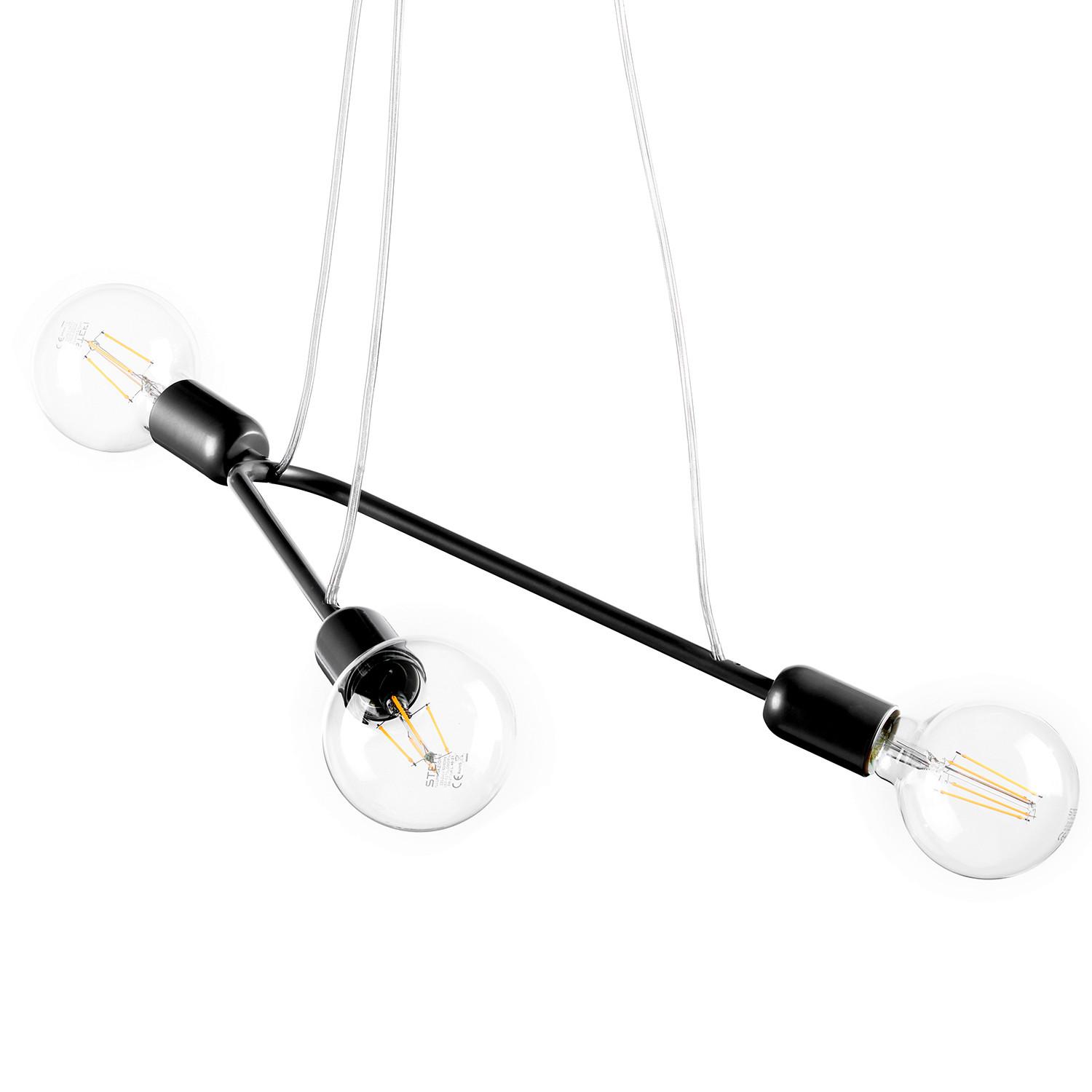 Pendelleuchte 5033/Sn - Schwarz, Design, Metall (65/10/75cm)