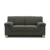 2-sitzer-sofa Jamie Rücken Echt Schlammfarben - Chromfarben/Schlammfarben, KONVENTIONELL, Textil (145/72/80cm) - MID.YOU