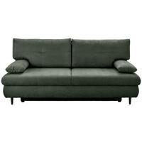 2-Sitzer-Sofa Virgo mit Schlaffunktion Dunkelgrün - Dunkelgrün/Schwarz, KONVENTIONELL, Textil (212/97/105cm) - MID.YOU